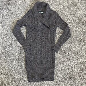 Elegant Charcoal Cowl Neck Sweater